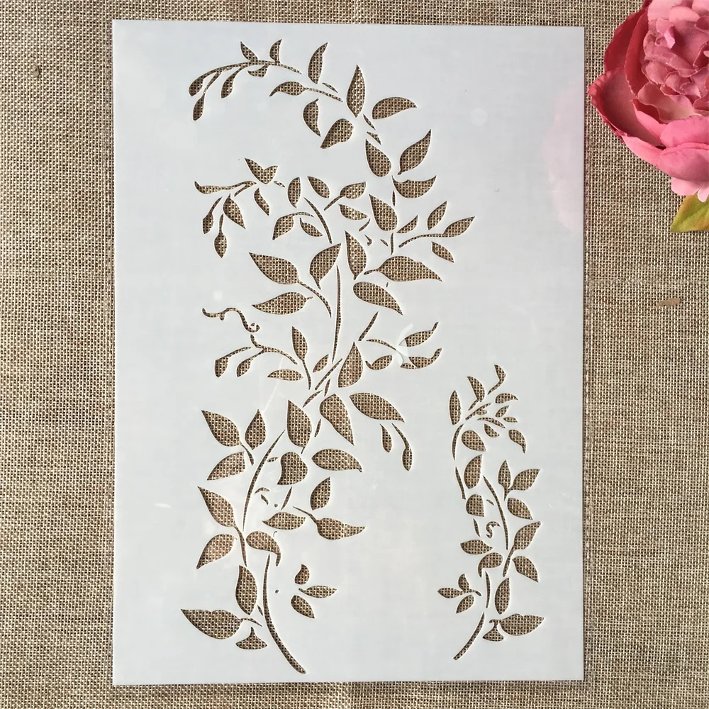 A4 Size 29*21cm Tree Vine Leaves DIY Layering Stencils Wall Painting Scrapbook Coloring Embossing Album Decorative Template