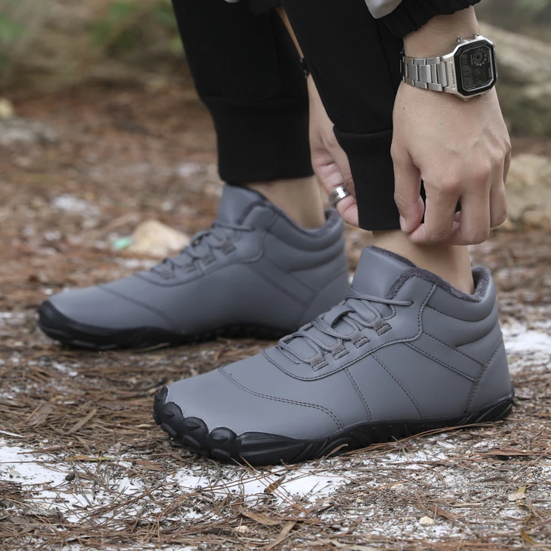 جديد الشتاء الجوارب في الهواء الطلق مقاوم للماء بيرفوت أحذية للرجال حذاء من الجلد أفخم حذاء ثلج دافئ عدم الانزلاق أحذية رياضية كاجوال حجم كبير #5