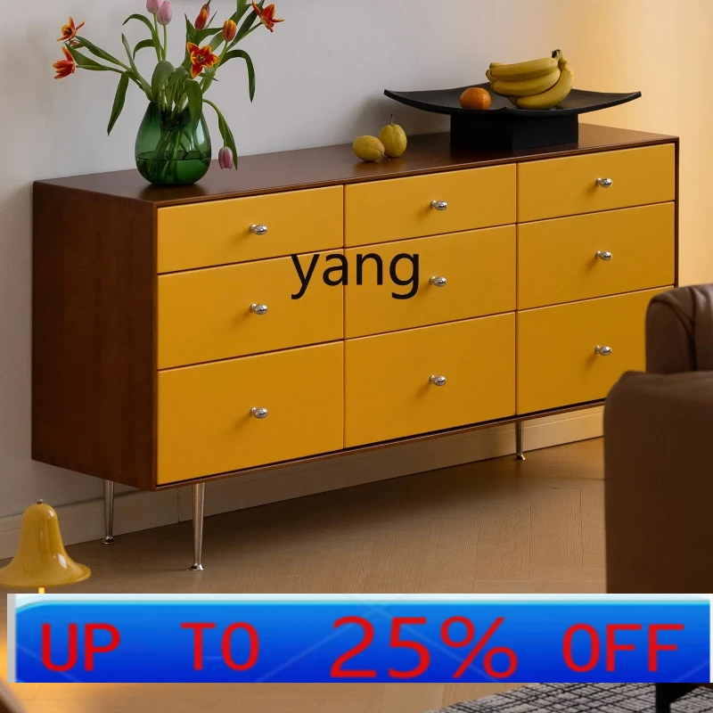 

Lhh Antique Solid Wood Multi-Drawer Cabinet Storage Organizer Drawer Bedroom Bed Front Cabinet