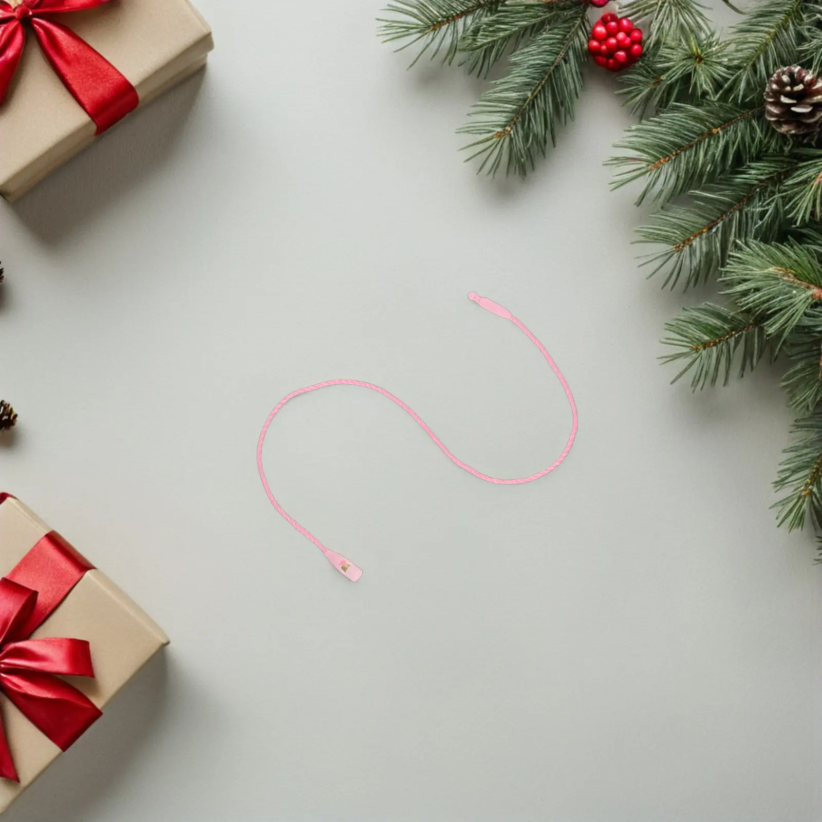 1000Pcs Ornament Hanger Strings Snap Lock Rope Precut Reusable Christmas Tree Hanging Ribbons for Xmas Party Decoration