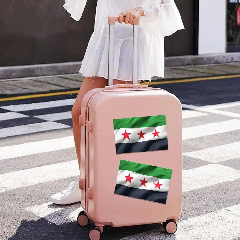 Luggage Notebook Stationery Sticker for Freedom Support Syria Flag Creative Syrian Flag Sticker Car Window Decoration Sticker