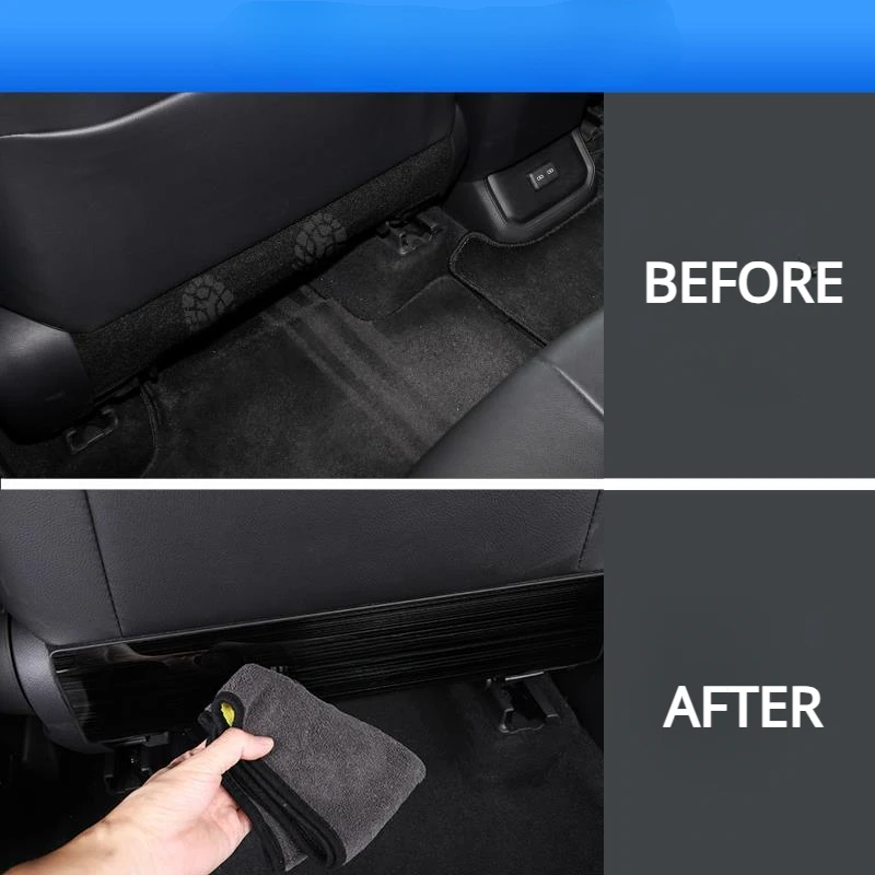 Für Toyota Highlander XU70 2020 2021 2022 2023 Hybrid Edelstahl Autositz Anti-Kick-Pad Rücksitzschutz Anti-Schmutz-Pad – Detail 4