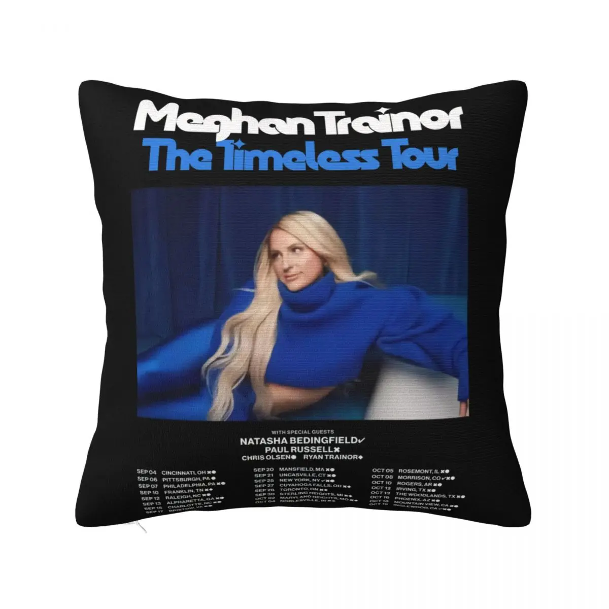 Meghan Trainor The Timeless Tour 2024 1 Pillow Case Ornamental Pillows Pillow Covers Decorative Pillow Case Pillow Cover