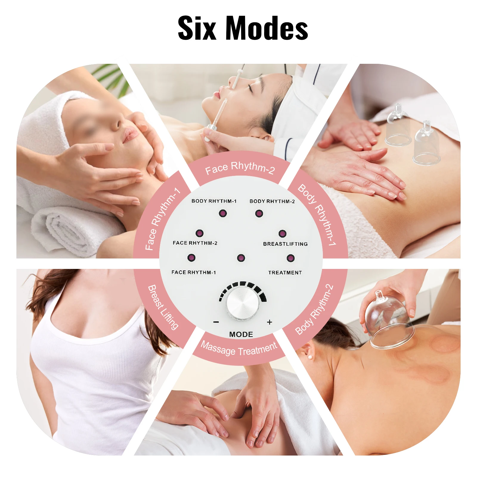 Machine amincissante multifonctionnelle anti-pression en matériau ABS avec coupelles de différentes tailles, adaptée aux soins des seins