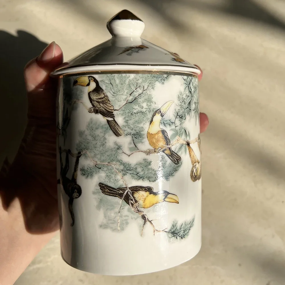 Creative Tropical Rain Forest Animal Candle Holder Candelabra Home Ceramic Decorative Jar Cup Beauty
