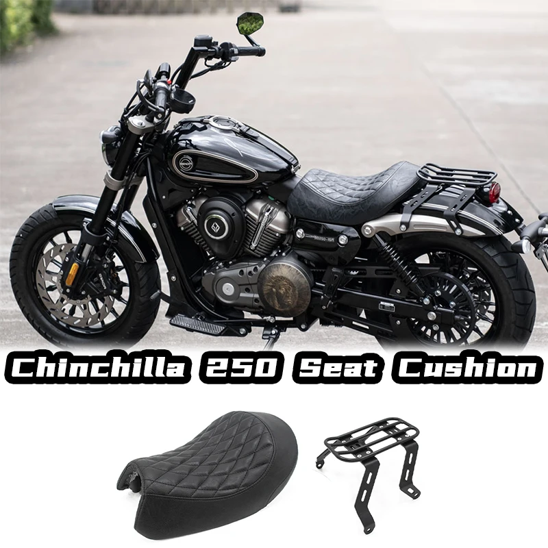 

Customized Leather Benda Chinchilla 250 Motorcycle Sport Style Rear Passenger Seat Cushion Pad Cowl with Shelf