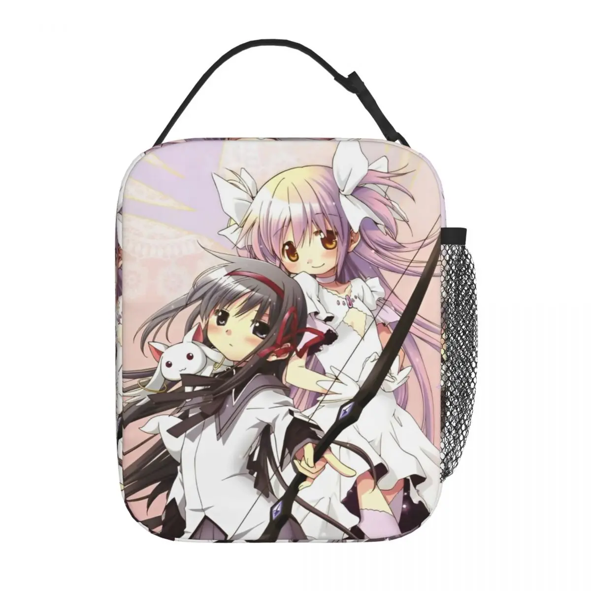 

Puella Magi Madoka Magica Изолированная сумка для обеда Большая вместимость Homura Контейнер для еды Термосумка Tote Lunch Box Сумка для школьной еды