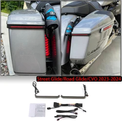 Motorcycle Tracer Rear Saddlebag LED Indicator Run Turn Brake Lights For Harley CVO Street Glide Road Glide ST 2023 2024