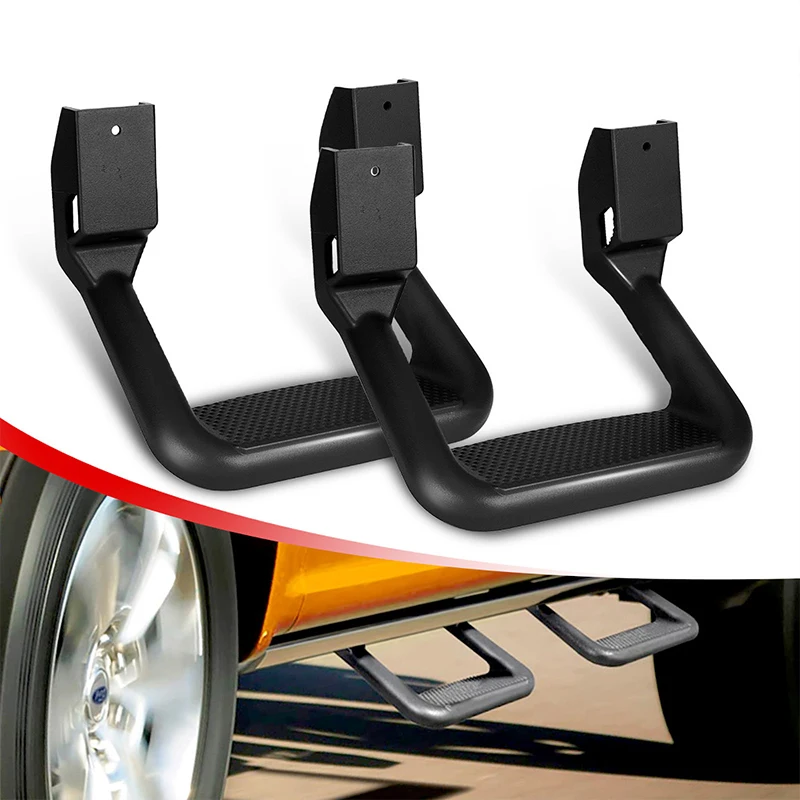1 Pair Truck Side Steps Bar Non-Slip Aluminum Pickup Stirrup Boards Pedals For Ford/Toyota/Chevrolet/Dodge Pickups Car