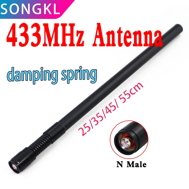 

433MHZ Tactical Spring antenna LORA 450-470mhzGateway Omnidirectional High Gain 7DBI External antenna 470-510mhz N Male