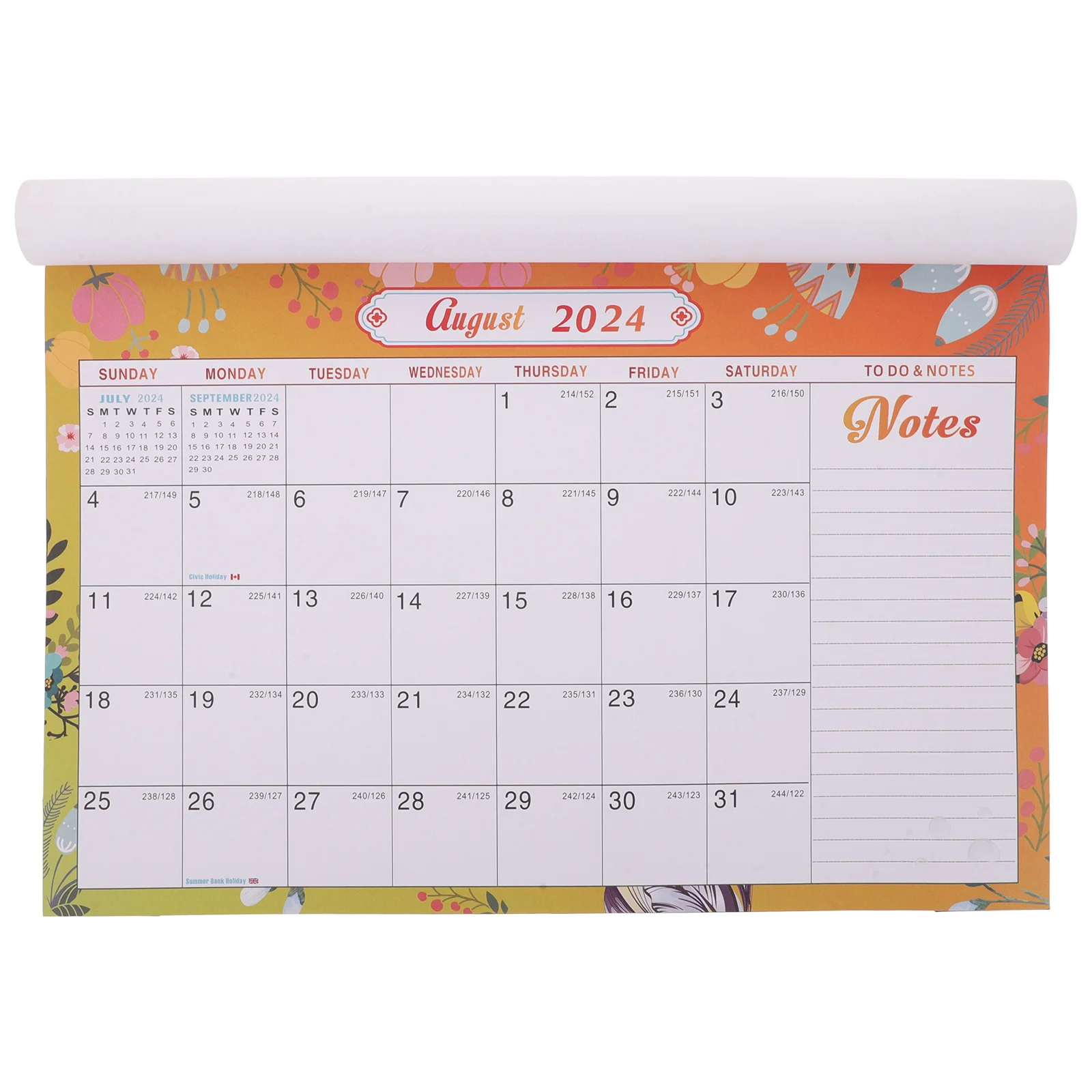 

Desk Calendar Wall Monthly Planner Hanging Year Schedule Home Office Supplies Clear Printed Delicate Design 2024-2025