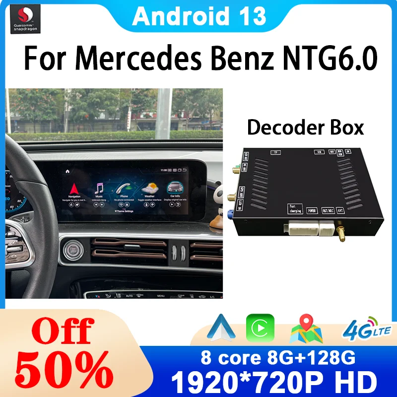 

NTG6.0 Wireless Carplay Decoder Android Auto Module Box For Mercedes Benz A B C E CLS GLE GLA GLC GLK ML S Class Navigation GPS