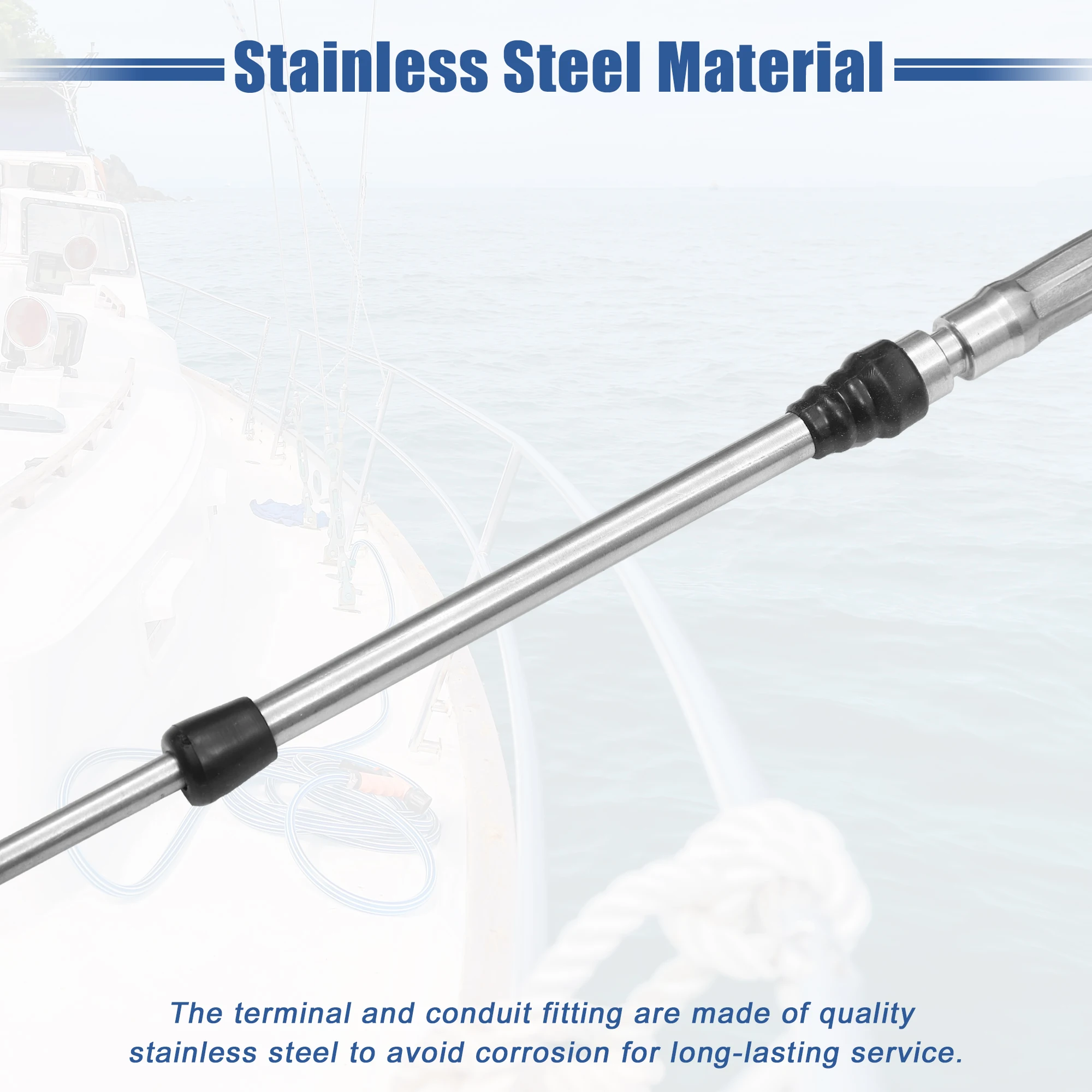 Motoforti 10ft 118 بوصة و13ft 157 بوصة نوع بحري 3300/33C كابل صندوق التحكم عن بعد مع Clevis لياماها #4