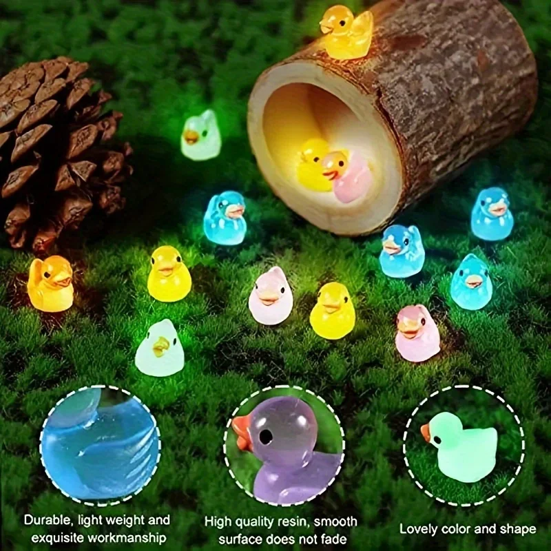 1pc Dolls, small ornaments, yellow ducks, cartoon pendants, resin crafts