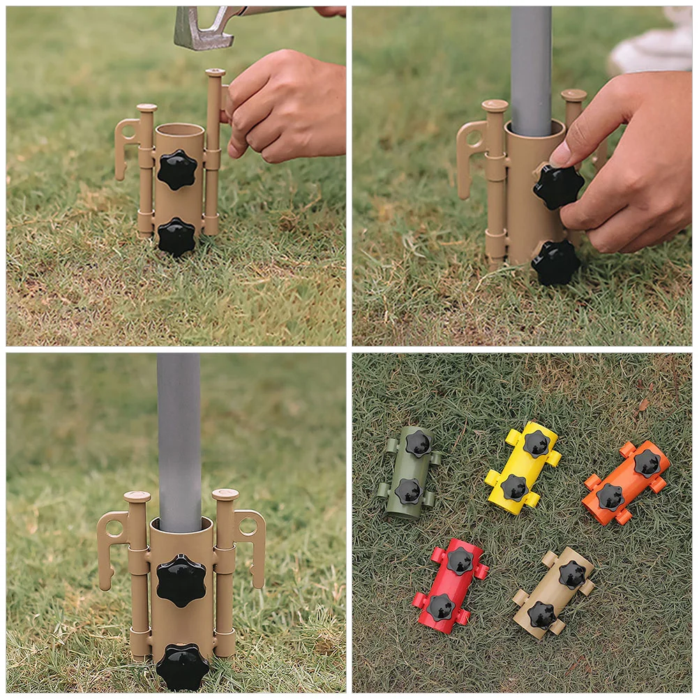 Abrazaderas para postes de toldo, fijador de dosel, silla, soporte para sombrilla al aire libre, varilla de tubo fijo del ejército