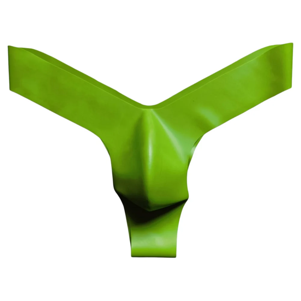 Mens Latex Bulge Pouch Thongs Briefs Seamless Breathable Underwear For Hot Man Transparent Underpants Men's Triangular Panties