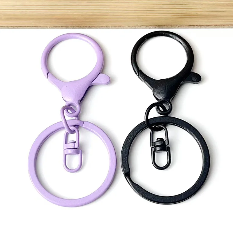 Colorful Large Lobster Clasp Metal Keychain, 6-30Pcs Set