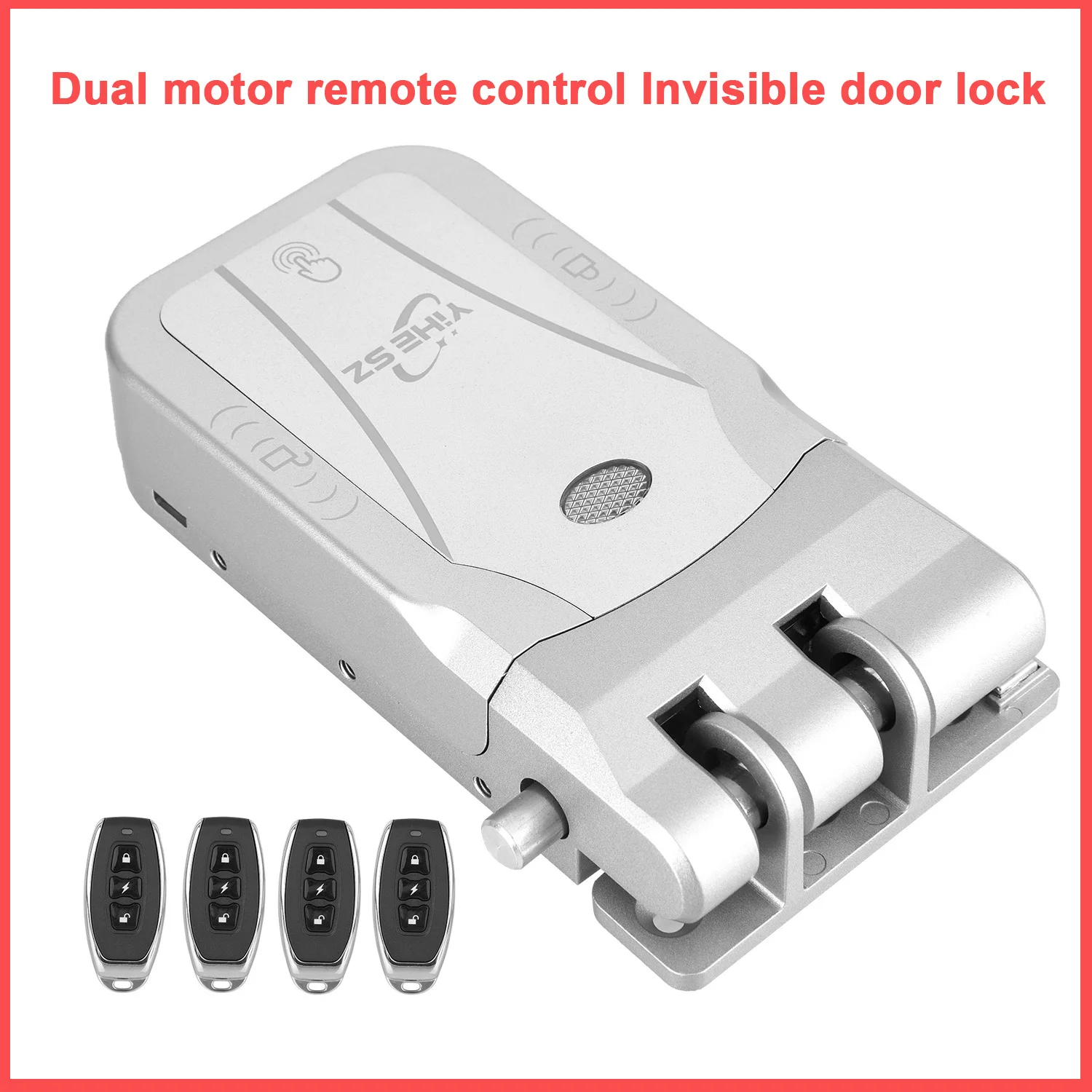 YiHESZ 433 Mhz Fernbedienung Türschloss Dual Motor Touch Lock/Entsperren Unsichtbare Riegel Smart