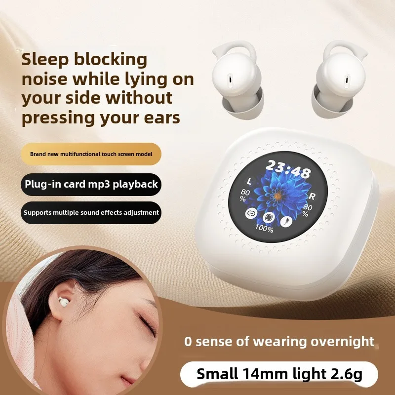 Q26Pro Smart Screen Bluetooth Earphones for Side Sleepers