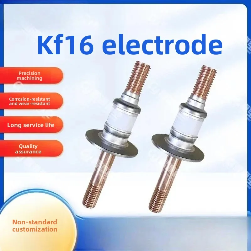 KF16 Ultra-High Vacuum Electrode Feedthrough | Ceramic Braze, High Voltage Insulating Seal