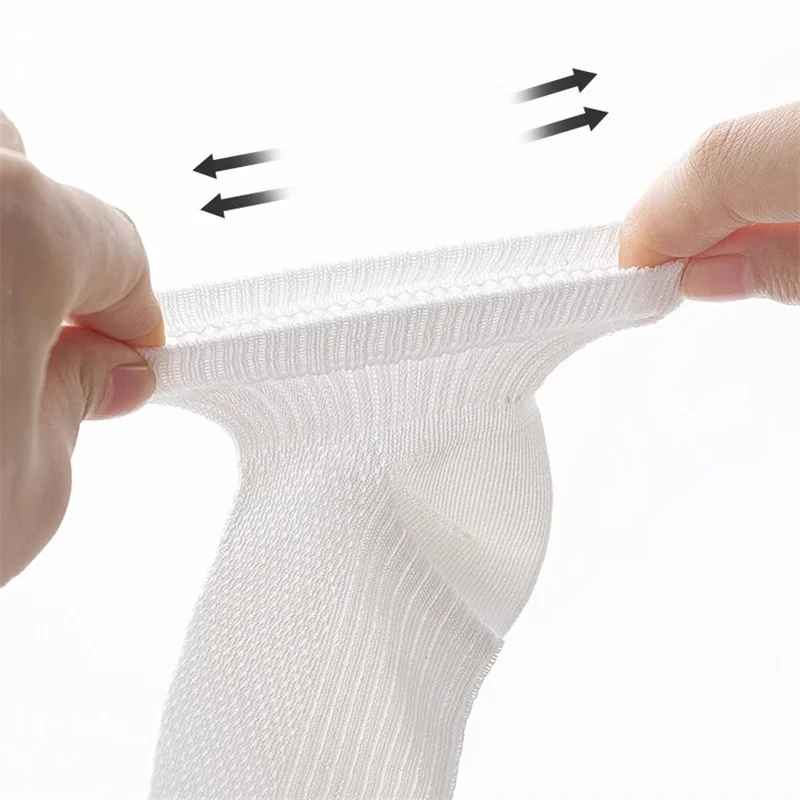 5Pairs/lot White Children's Socks Summer Thin Mesh Student Sport Sock Soft Kids Running Midtube Socks For Boys Girls 2-12Years