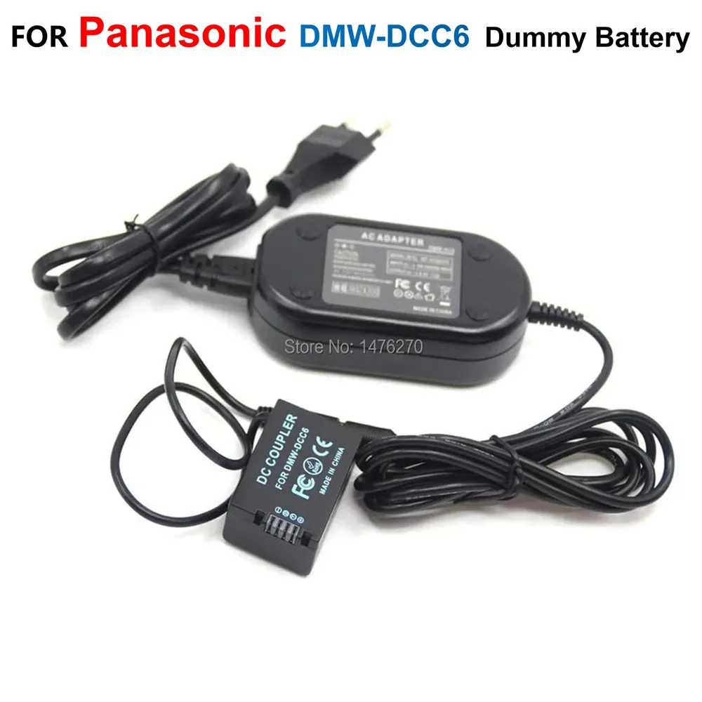 หัวต่อ DC แบบ DMW-DCC6 DMW-BMB9E แบตเตอรี่เลียนแบบ BMW-BMB9 + แหล่งจ่ายไฟ AC DMW-AC8สำหรับ Charger adaptor พานาโซนิค FZ100 FZ48 FZ40 FZ45