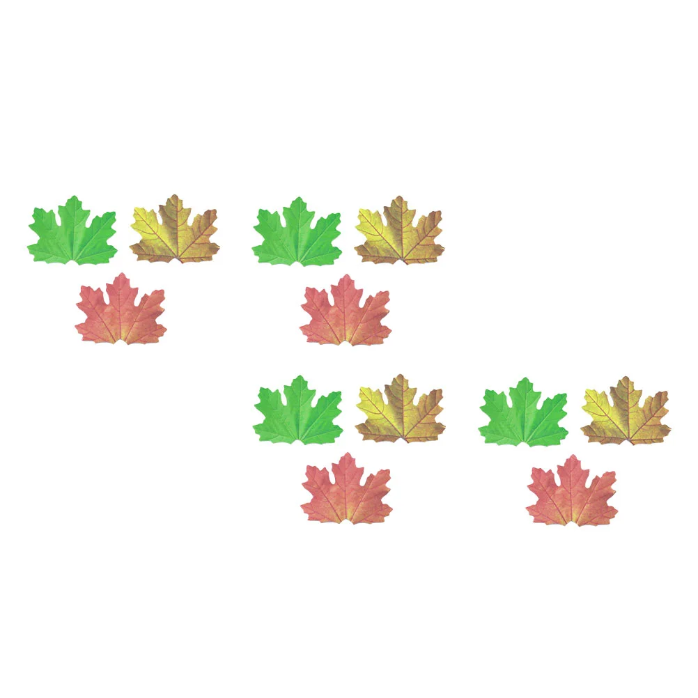 12 Pcs Labels Stickers Maple Leaf Message Post Memo Post-note for Student Notes Autumn Self Adhesive Creative Office