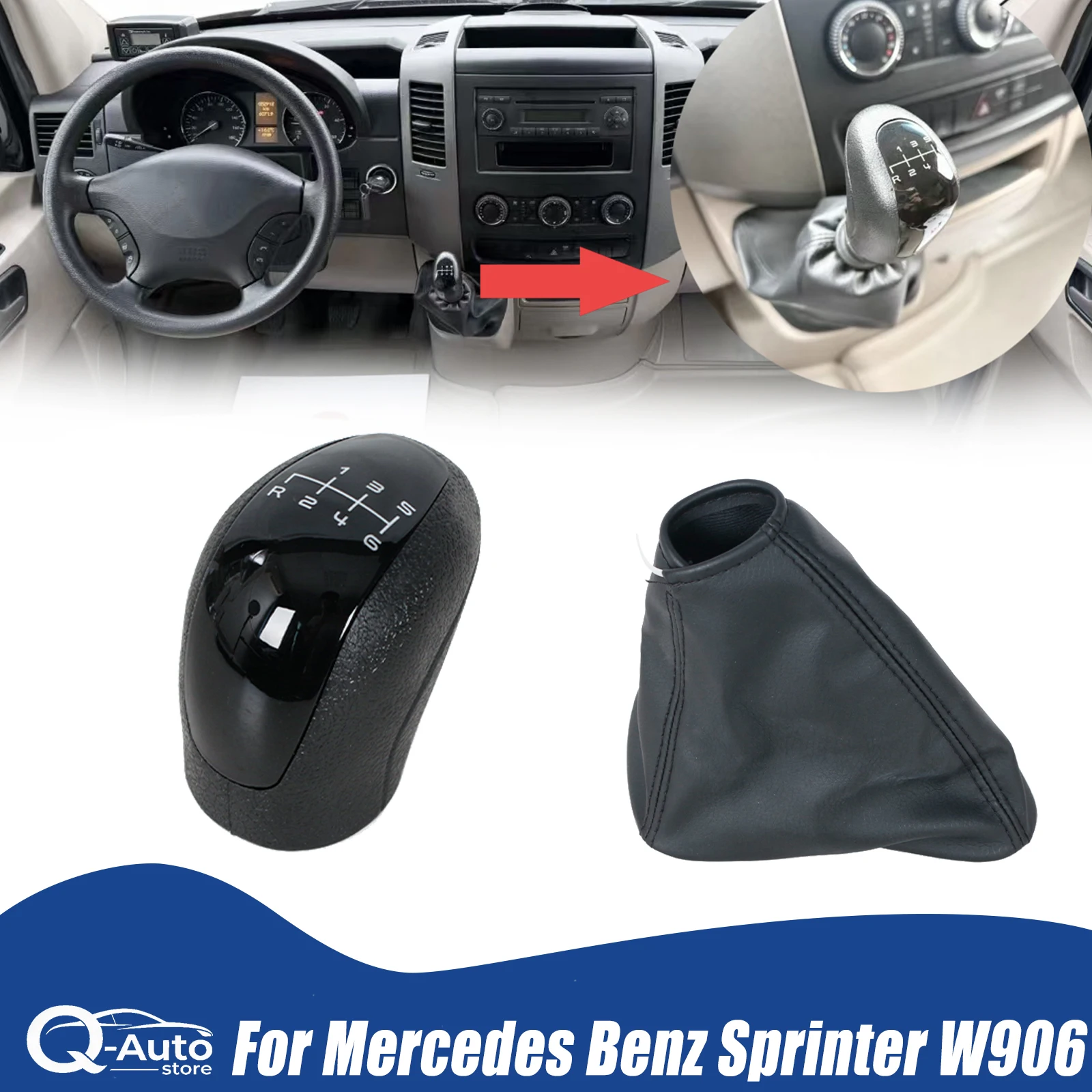 9062603309 1Pcs Car Gear Shift Knob Head Gear Shift Knob Head For Mercedes Benz Sprinter W906 Car Accessories