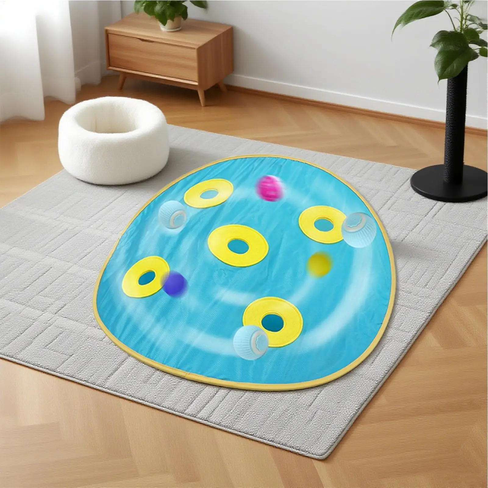 

Игрушка для кошек, домашняя игрушка для кошек с 4 чехлами для катящихся шариков, электрическая самоактивация для игр, поезд, охота, Хэллоуин