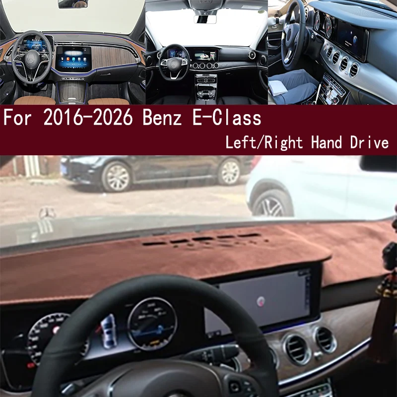 

For 2016-2026 Benz E-Class W213 W214 E260 300 Dashmat Dashboard Cover Instrument Panel Sunscreen Pad Ornaments
