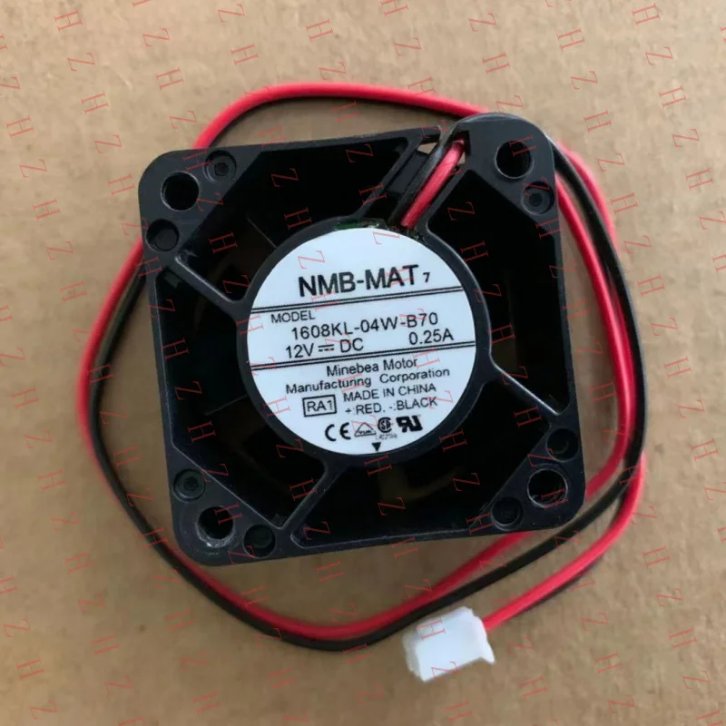 P+ 6PCS FOR NMB-MAT 4020 MODEL 12V DC 0.25A 1608KL-04W-B70 4CM 2-wire cooling fan