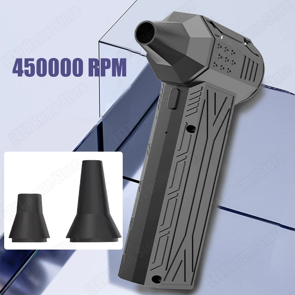 Kemoceng Udara Terkompresi 450000RPM Kipas Saluran Kecepatan Tinggi Listrik Mini Blower Turbo Jet Tanpa Kabel Dapat Disesuaikan untuk Pembersih Rumah Mobil