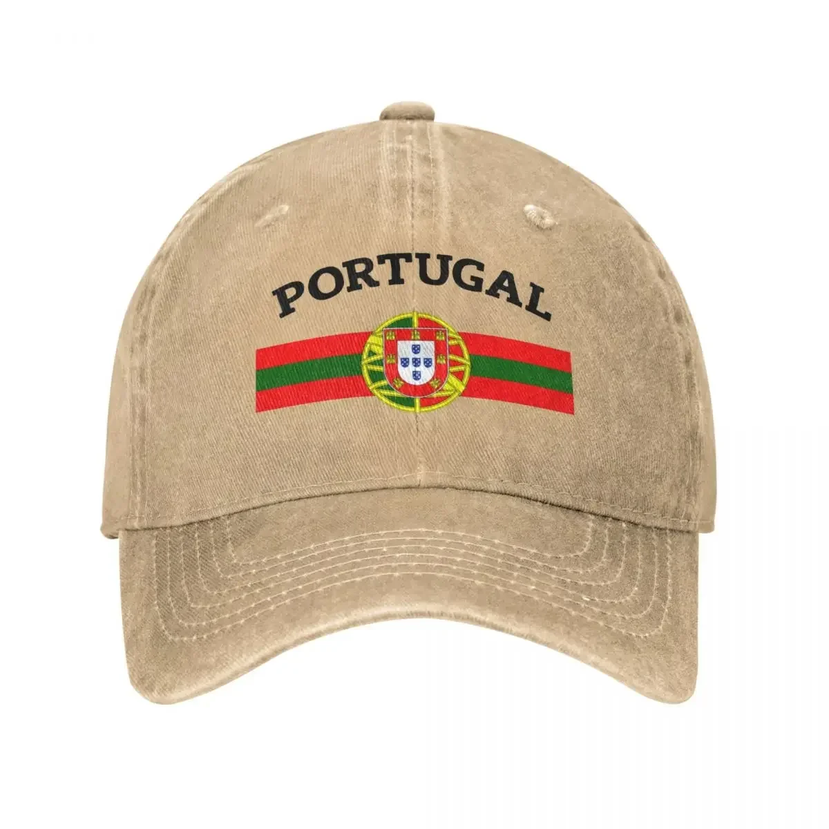 Portugal Soccer Team Flag Portuguese Shield Crest Baseball Cap Vintage Distressed Denim Snapback Hat for Men Outdoor Caps Hat