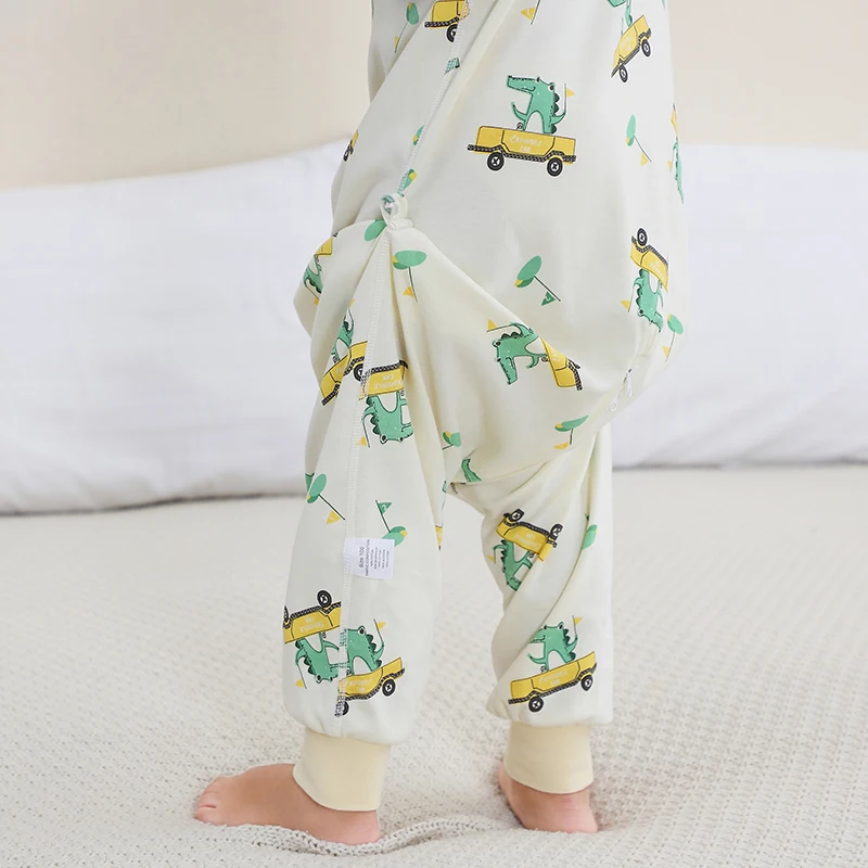 MICHLEY-saco de dormir de algodão manga comprida para crianças, macacão bebê, pijama para meninas e meninos, pijamas infantis, 6M-6T, primavera