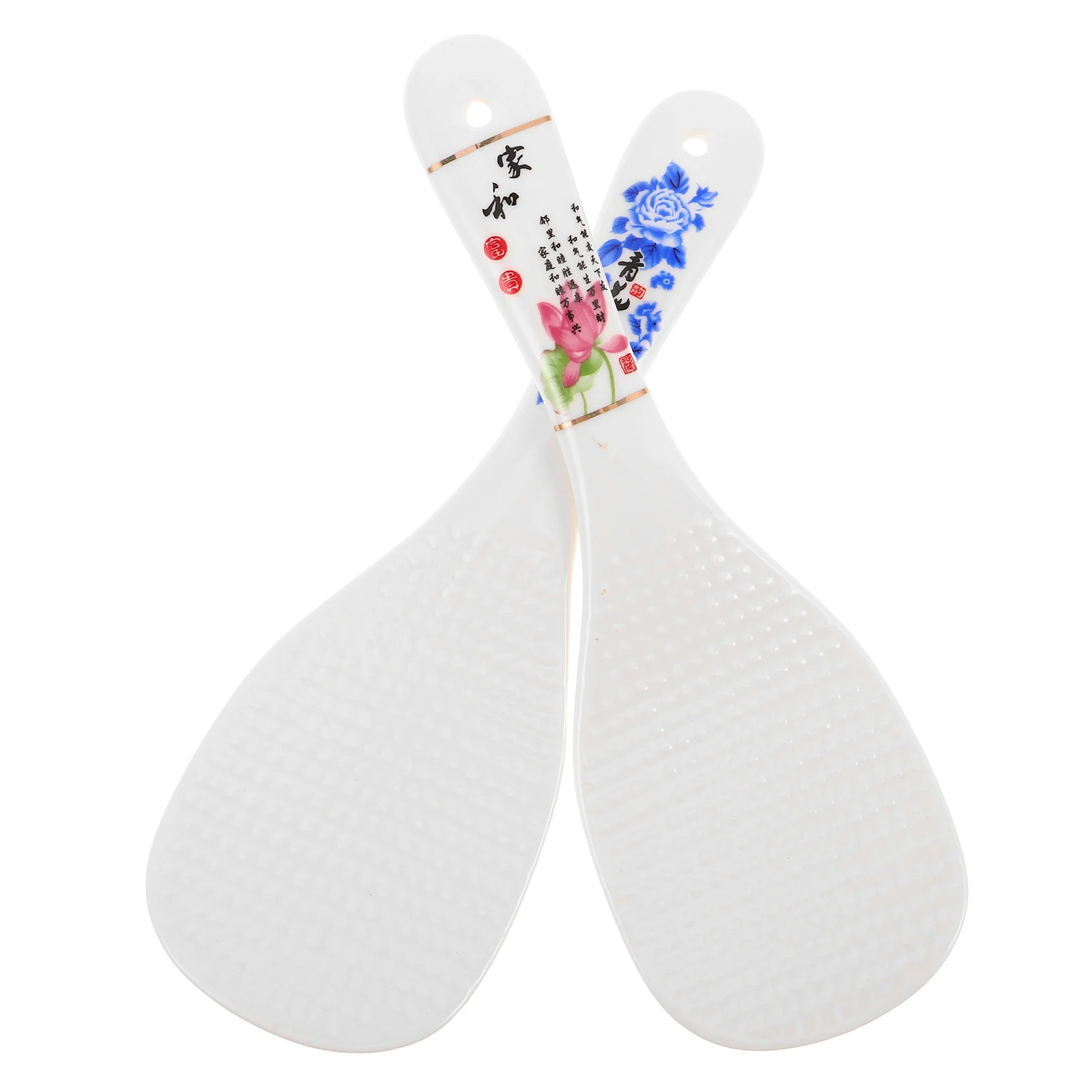 

2Pcs Heat Resistant Rice Spoon Paddle Ceramic Nonstick Rice Spatula Cooking Scoop Kitchen Utensils Serving Spoon