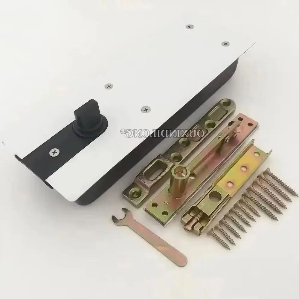 1Set Metal Heavy Door Hinges 360 Rotary+Positioning Hydraulic Buffer Invisible Door Hinges Floor Spring Door Shaft Loading 300KG