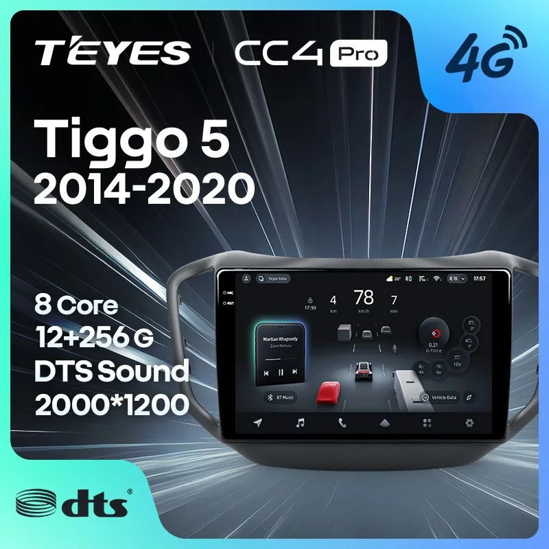 

TEYES CC4 PRO For Chery Tiggo 5 2014 - 2020 CarPlay Auto 2DIN Autoradio Radio Multimedia Stereo