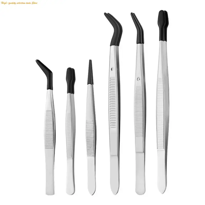 203F Stainless Steel Crafting Tool Silicone Coated Tip For Fragile Object Handling