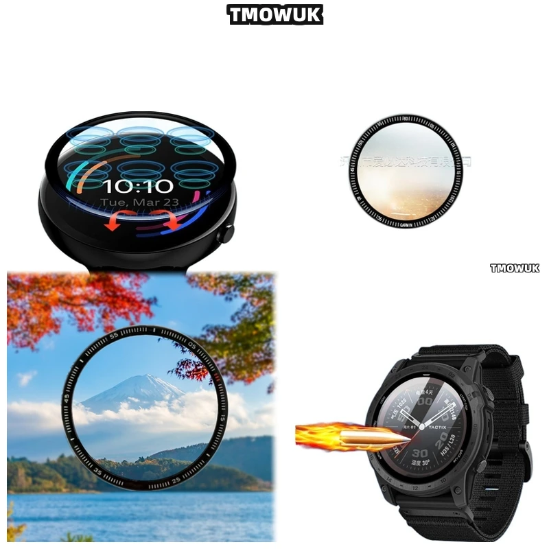 

For Garmin Fenix 6 7 8 7X 6X 7S 47mm 51mm Performance-Oriented PMMA Film For Active Users