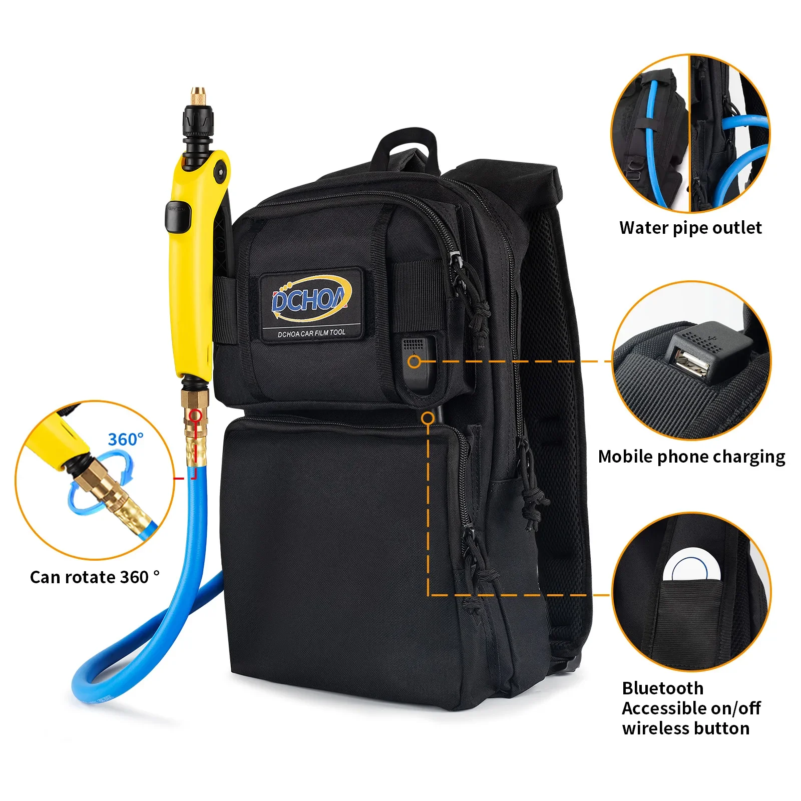 3L High Pressure Washing Machine Water Gun Tint Buster Backpack Sprayer For Car Wrap Film Tinting Window Cleaning