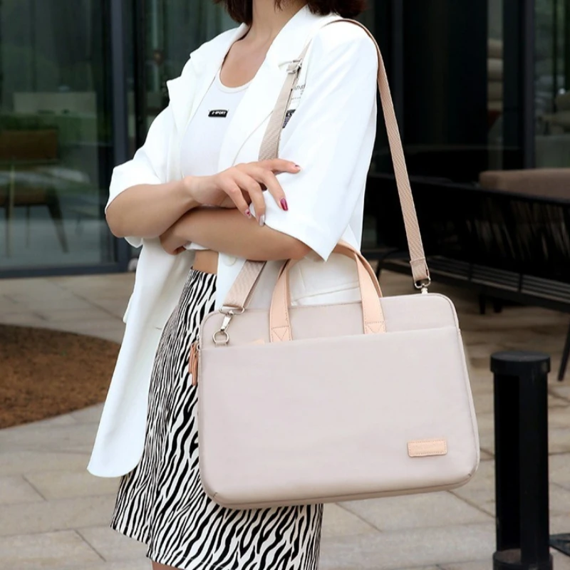 

Women's Lightweight Laptop Shoulder Bag with Padded Tablet Sleeve, Macaron Pastel Daily Work Travel Bag
