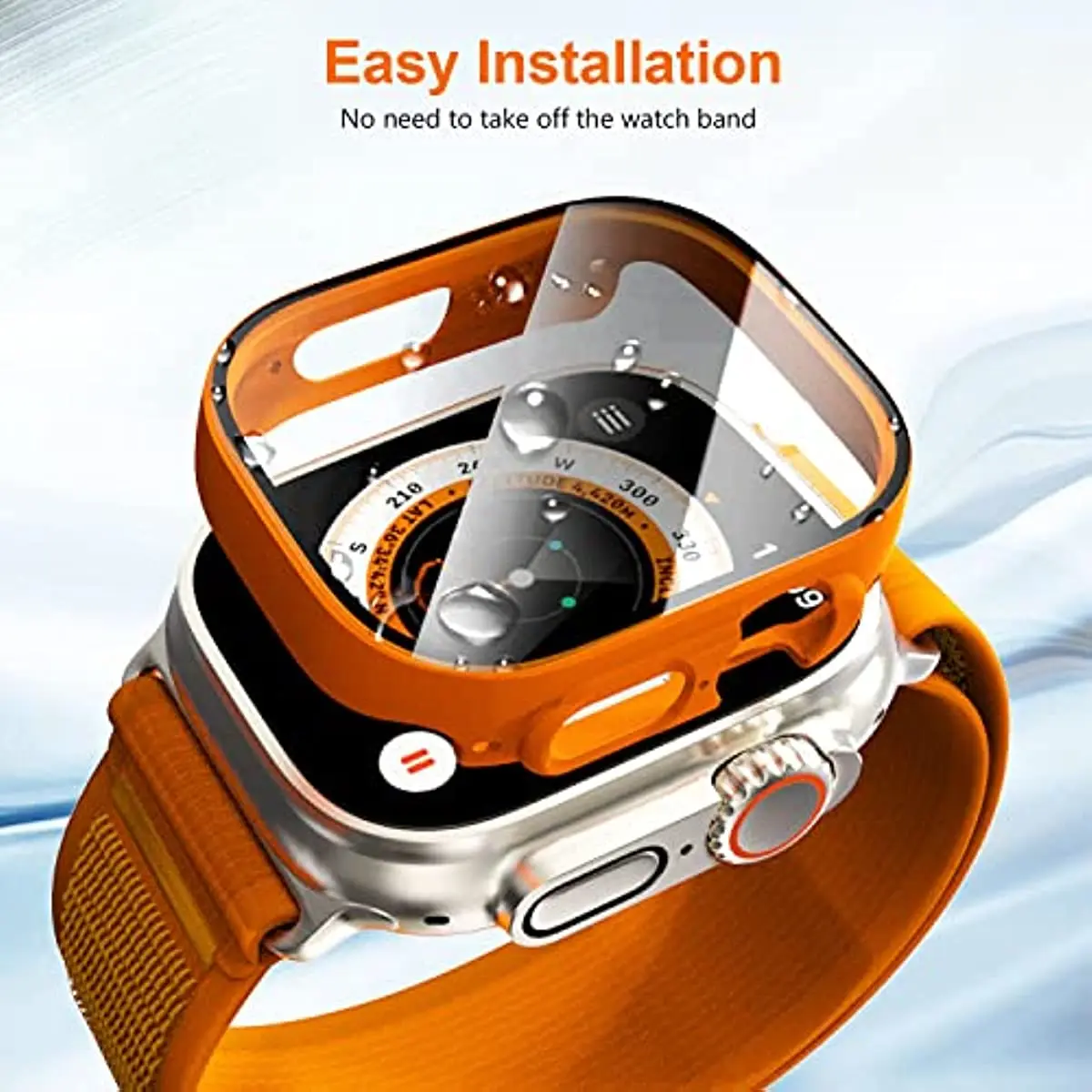 Case+Glass for Apple Watch Ultra 2 49mm Screensaver Shock Protection Bumper Cover for iWatch Ultra 49mm Accessories Shell