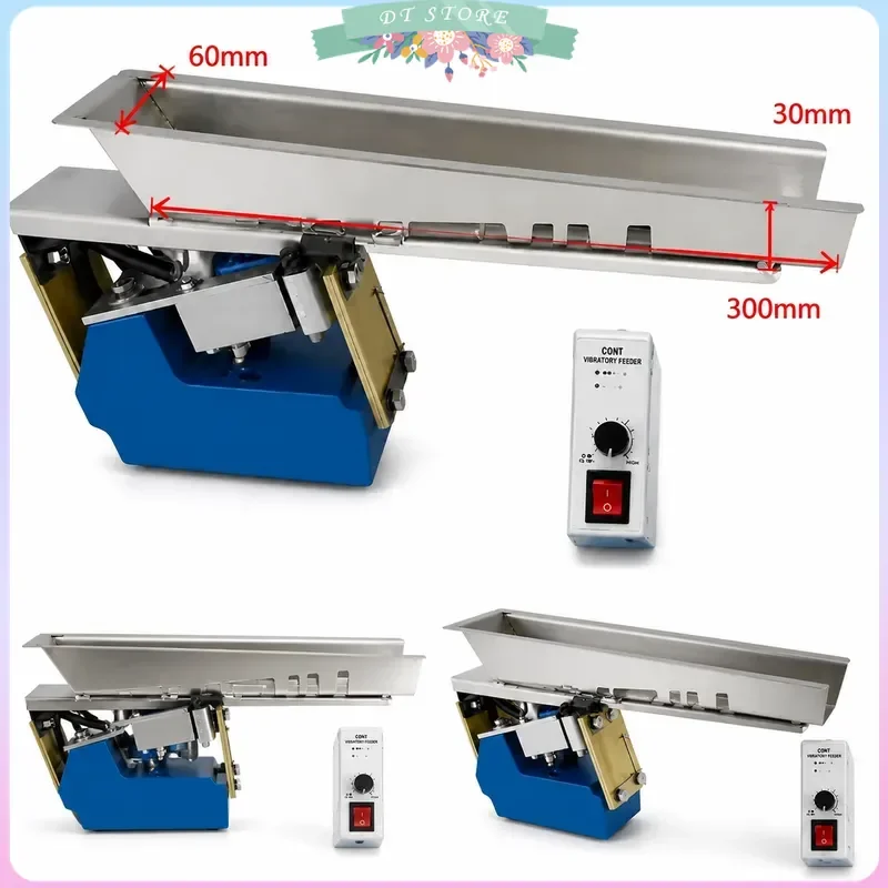 Adjustable Speed Electromagnetic Vibrating Feeder 220V Micro Electric Shaking Machine for Powder Granule Material Handling