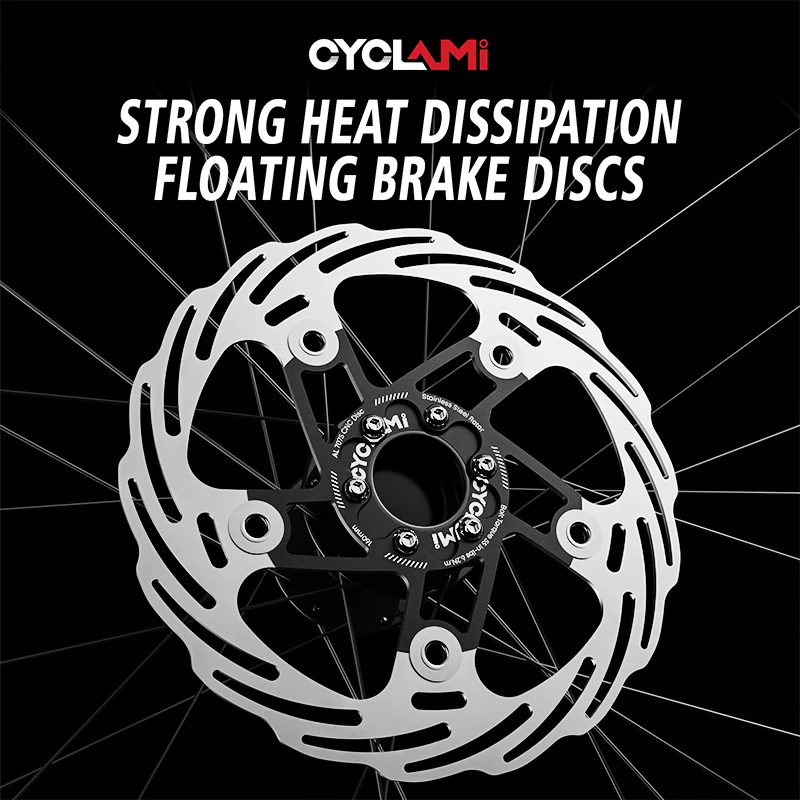 CYCLAMI Bike Disc Brake Rotor 160mm 180mm Hydraulic High Strength Road MTB Floating Rotor Bicycle Brake Disc 6 Bolts Bike Part