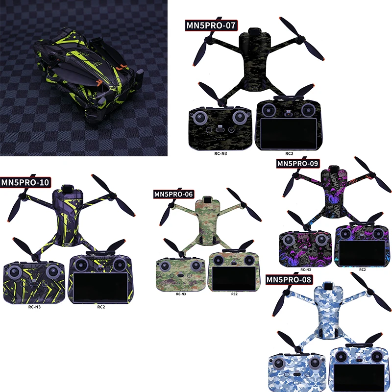 

DIY Waterproof Sticker Kit for DJI Mini 5 Pro Anti-Scratch Skin Decal for Drone, Controller & Accessories