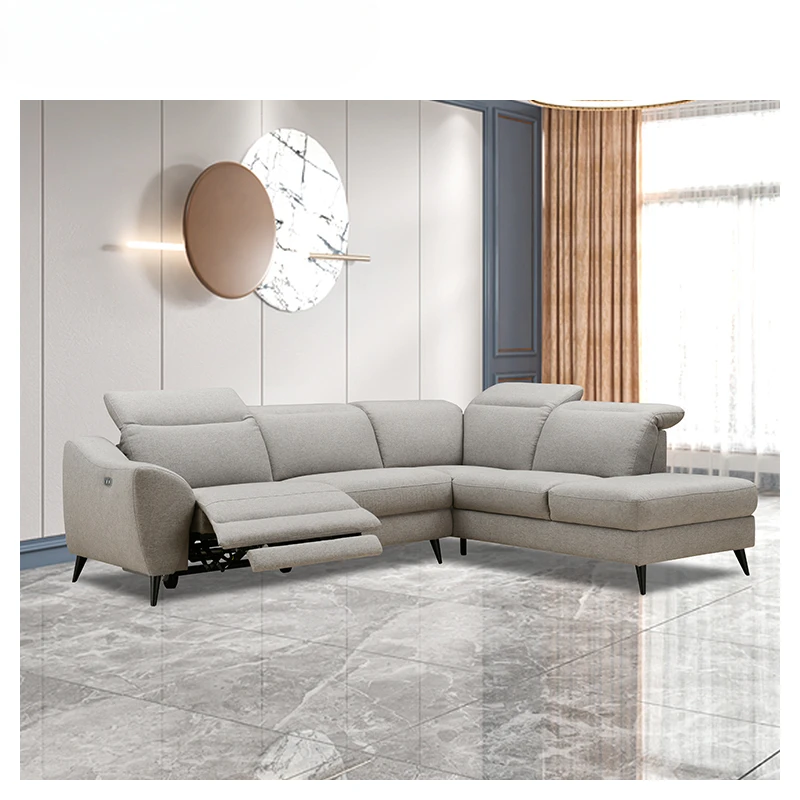 Fabric Power Recliner Sofa L Shaped Reclining Sectional Sofa Couch living room Furniture incliner sofa set