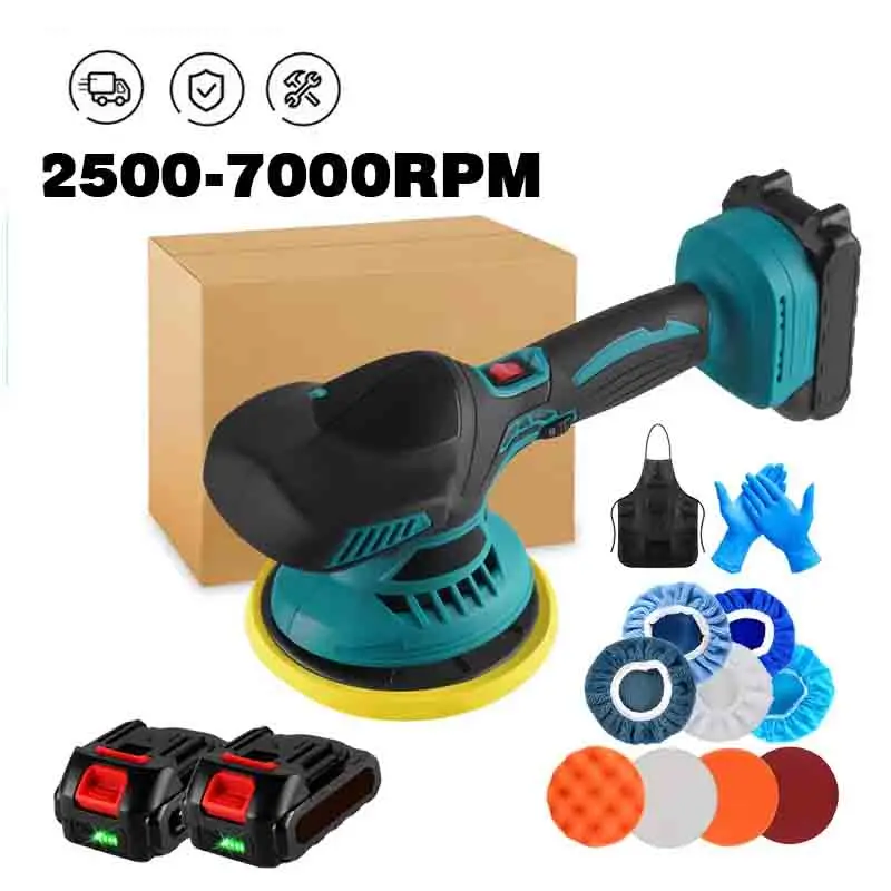 Polisseuse de voiture sans fil pour batterie Makita, Machine à polir de voiture sans fil, 6 vitesses, Machines de polissage électriques, outils électriques de réglage