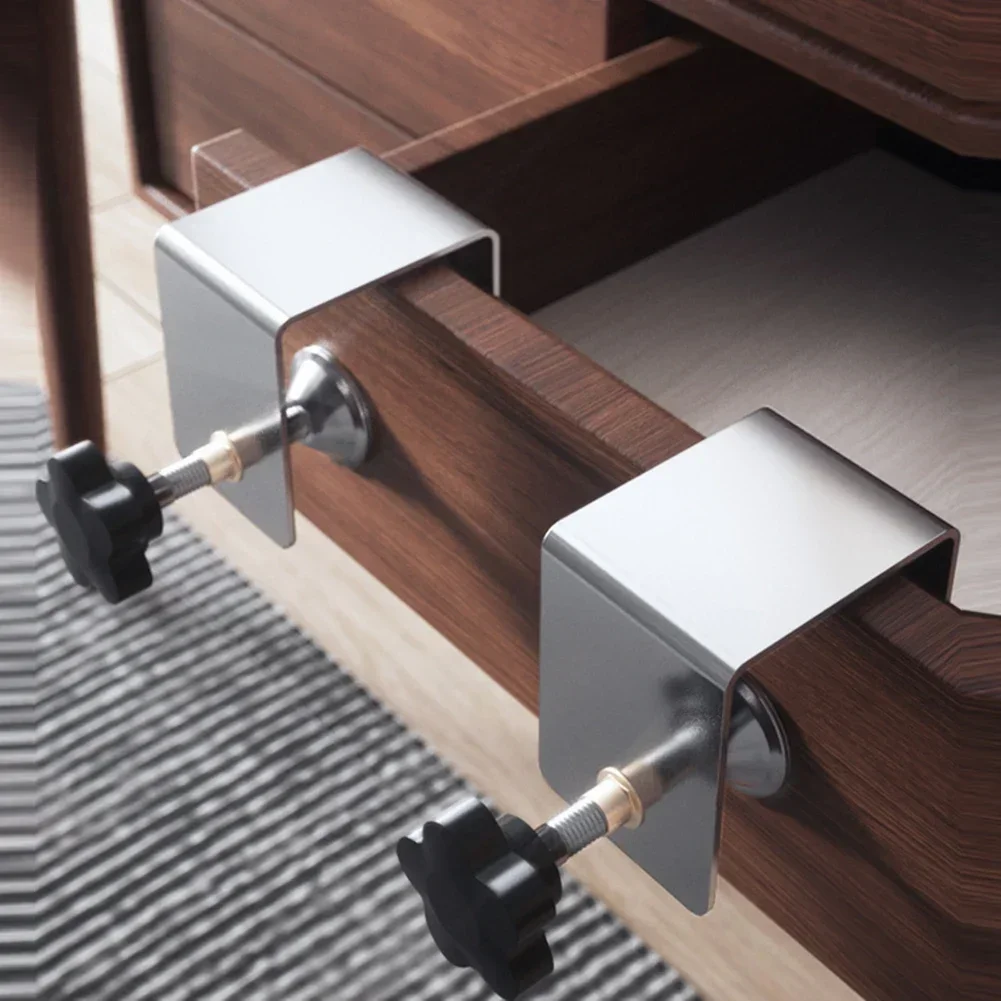 Eeatop-Clips para Panel de cajón, herramienta para gabinete, accesorios para muebles del hogar, abrazaderas de instalación frontal de cajón de acero, Hardware para carpintería Ji