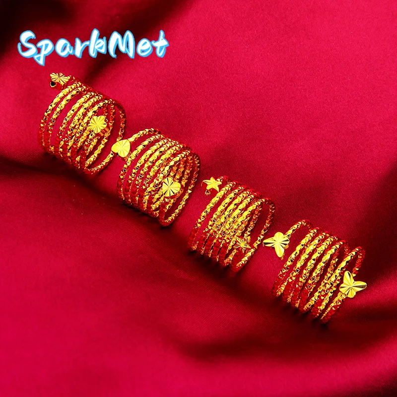 

Sparkmet24K Gold Star-Butterfly-Heart Ring | AU999 Pure Gold, 3D mixed motifs with diamonds, adjustable fit, charming for daily