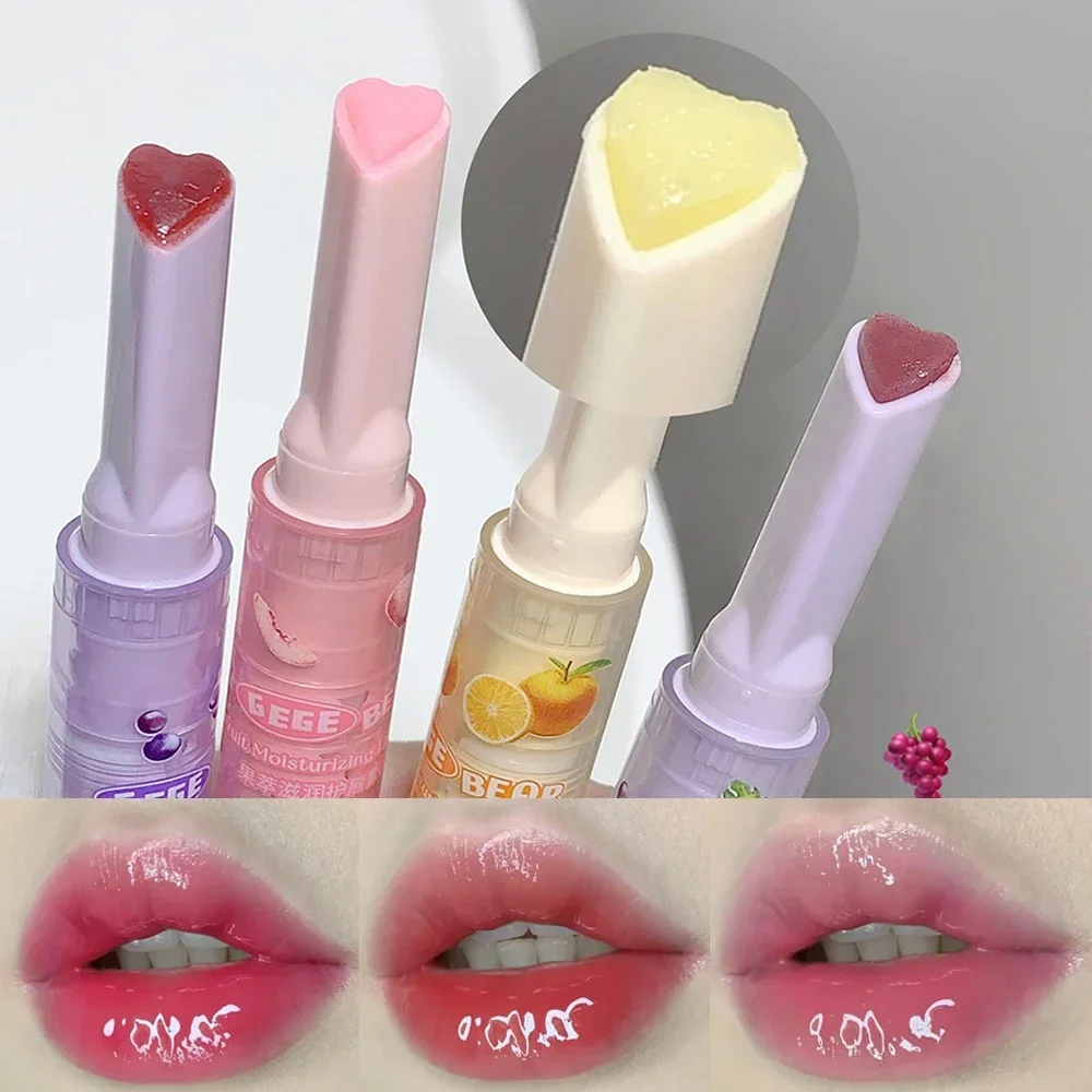 Waterproof Clear Jelly Heart-shaped Lip Gloss Mirror Water Lipstick Lasting Moisturising Lipstick Pen Korean Makeup Cosmetics